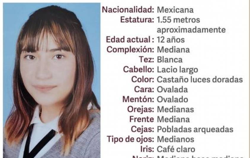 Luz Elena de 12 años desapareció en Chalchicomula