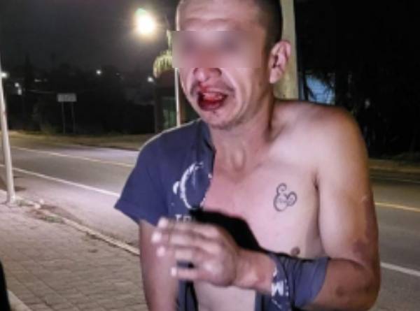 En Tlaxcala golpean, desnudan y amarran a poste a ladrón