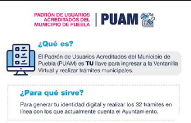 Puam, llave a la ventanilla virtual del Ayuntamiento de Puebla