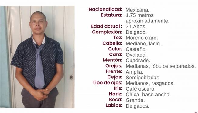 Aldo de 31 años desapareció en la colonia Constitución Mexicana