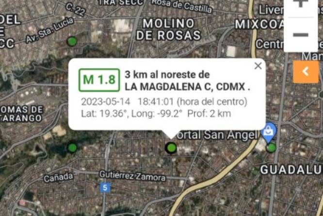 Registran microsismo en la Magdalena Contreras en la CDMX