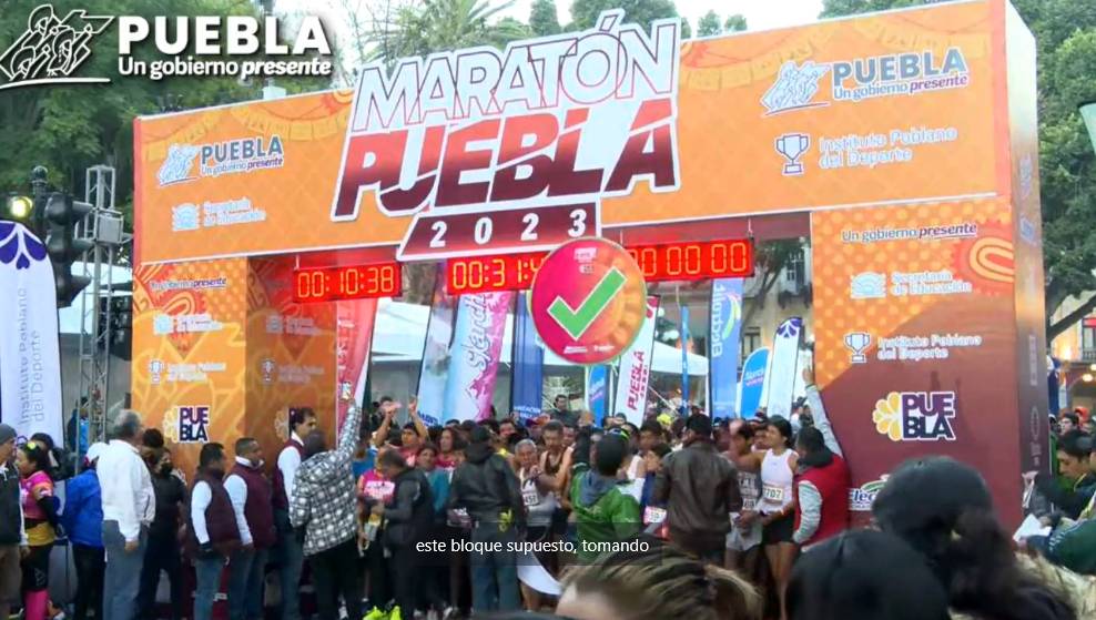 VIDEO Céspedes da inicio al Maratón Puebla 2023