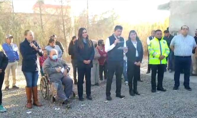 Rivera entrega ampliación de la Red de Drenaje Sanitario en la colonia Castillotla