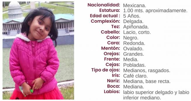Carmen de 5 años desapareció en calles de Puebla capital