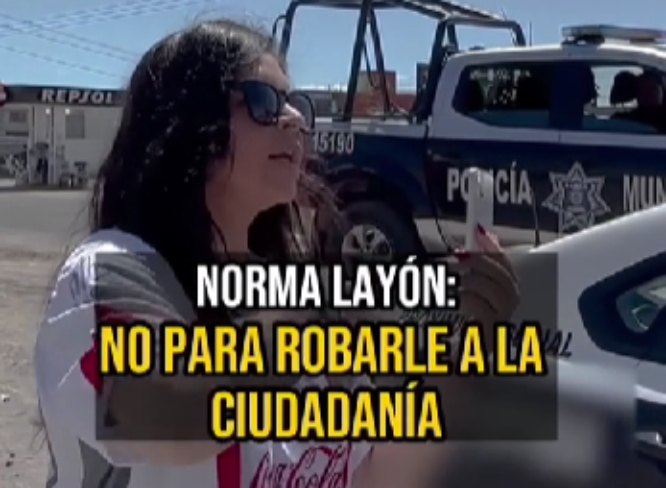 VIDEO Norma Layón despide a tránsitos tras cacharlos pidiendo moche