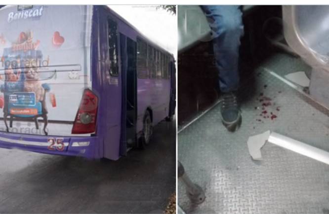 Ruta Morado da enfrenón y resultan heridos pasajeros; el chofer huyó