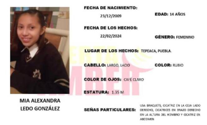 Mia de 14 años desapareció en Tepeaca