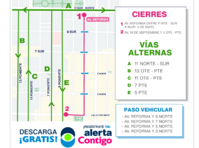 Estos Son Los Cierres Viales En Puebla Capital Por Fiestas Patrias ...