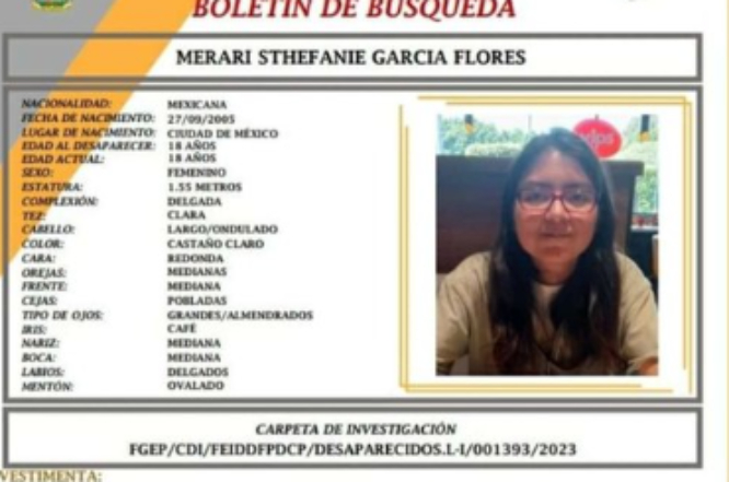 Merari de 18 años despareció en la colonia El Cristo en Puebla