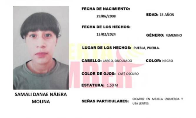 Activan Alerta Amber por Samali; fue vista en la Unidad Habitacional Los Jazmines