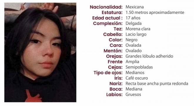 Andrea de 17 años desapareció en calles de Tecamachalco