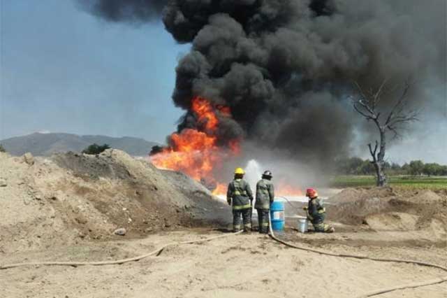 Estado niega apoyo a Quecholac por incendio en ducto: edil