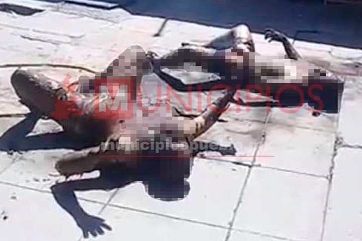 VIDEO: Los queman vivos por intentar robar a menores en Acatlán