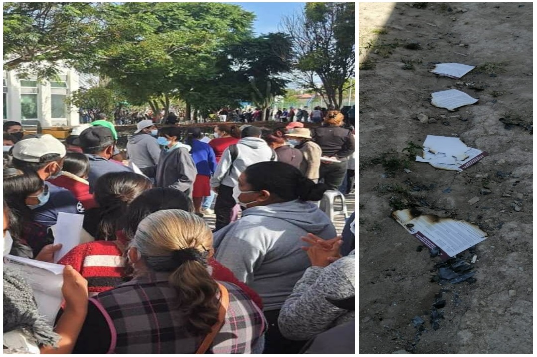 VIDEO Queman boletas y cancelan elección de Morena en Tehuacán