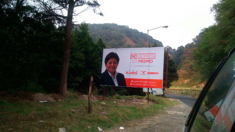 Denuncia Ramos robo de propaganda en Sierra Norte