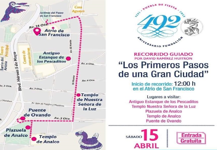 Corre y asiste hoy al recorrido de la Fundación de Puebla