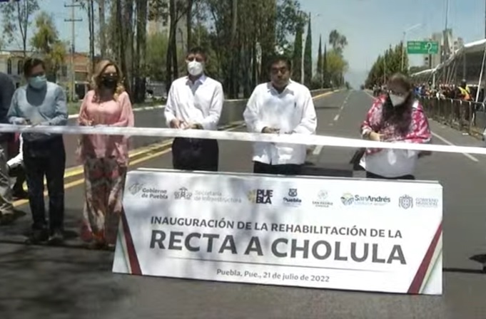 Entregan la rehabilitación de la recta a Cholula