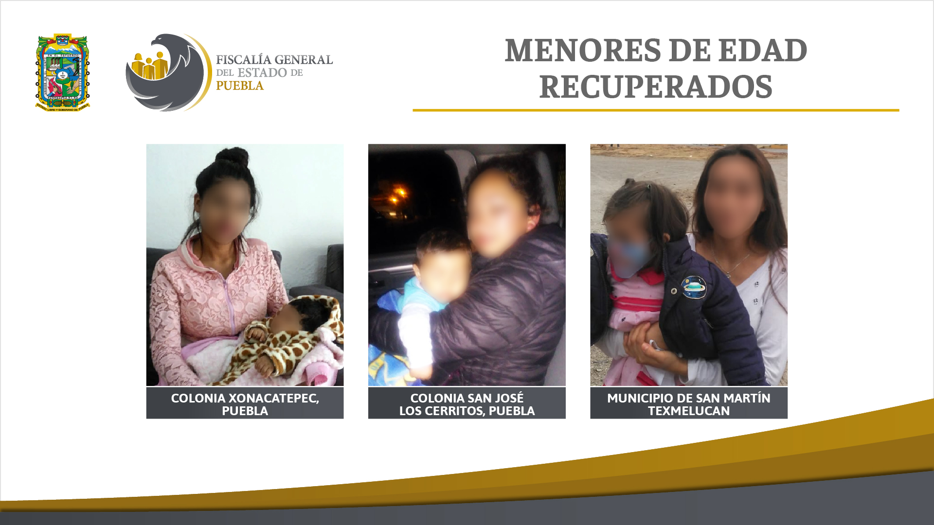 Devuelven bebés a sus madres en Puebla; sus parejas se los llevaron
