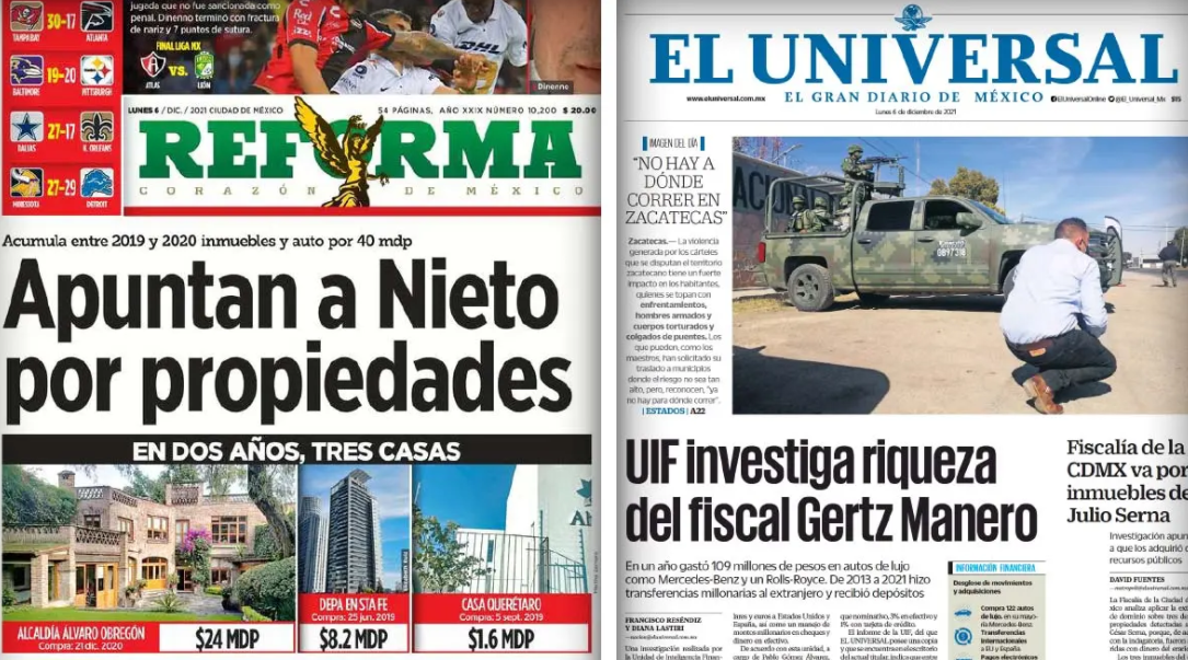 Fuego cruzado: FGR investigó a Nieto y la UIF al fiscal