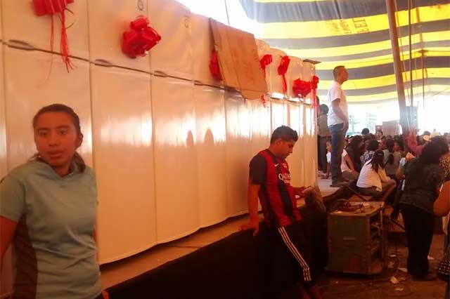 El PRI rifa electrodomésticos en predio del ayuntamiento de Tehuacán