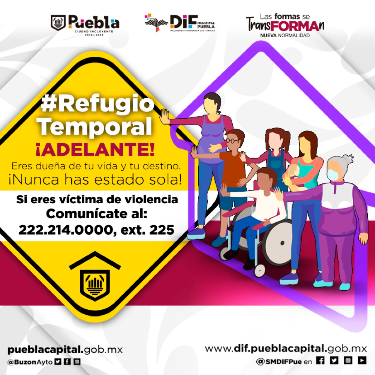Ayuntamiento de Puebla da refugio temporal a mujeres violentadas
