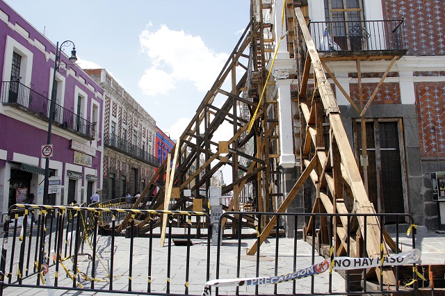 En riesgo de colapso, 5 casonas del Centro de Puebla tras sismo