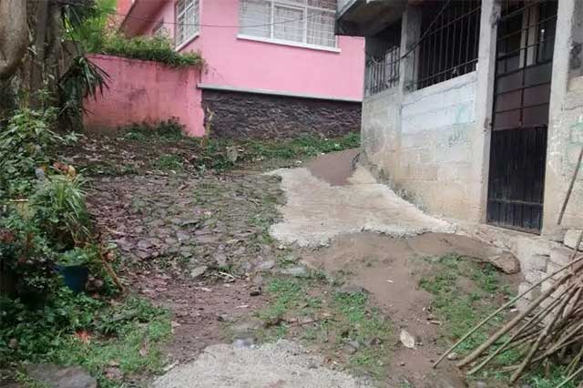 Piden rehabilitar callejón aledaño a Parque Escénico de Huauchinango