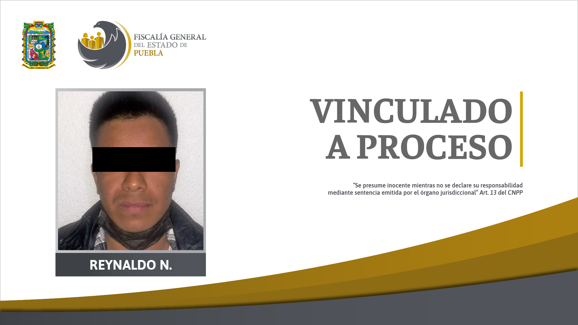 Vinculan a proceso a Reinaldo por violar a su hijastro de 11 años en Puebla
