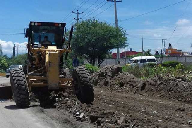 Temen accidentes en vía alterna por remodelación de avenida en Izúcar