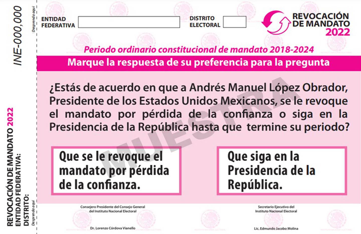 Todo listo, este domingo se realizará el ejercicio de la revocación de mandato