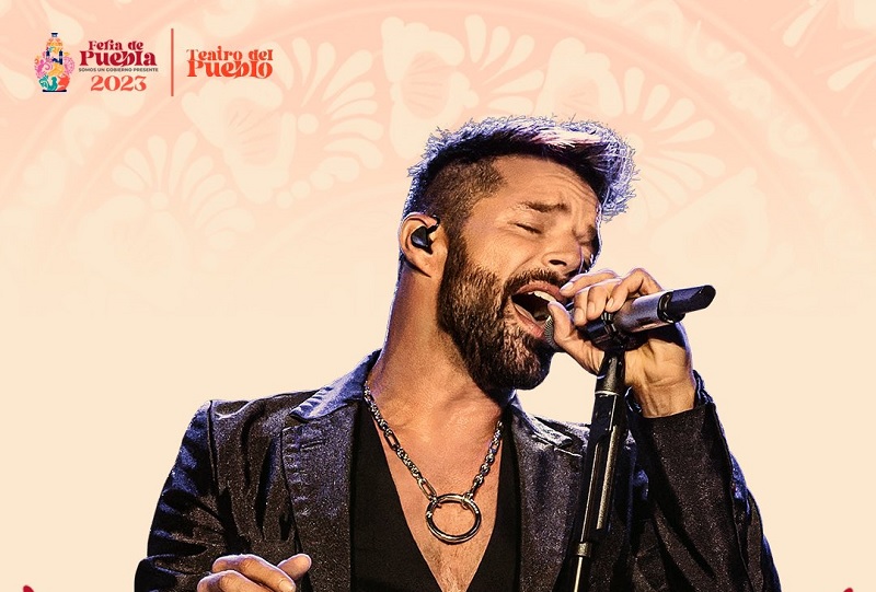 Confirma Ricky Martín concierto gratuito para la Feria de Puebla