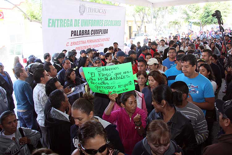 Suspende Tehuacán obras en El Riego por oposición de ciudadanos