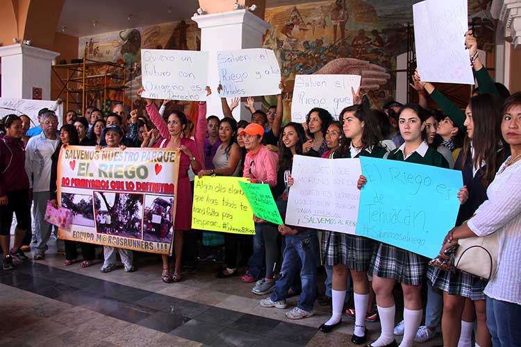 Suspende Tehuacán obras en El Riego por oposición de ciudadanos