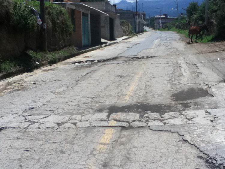 En pésimo estado, las rutas de evacuación en San Lorenzo Chiautzingo 