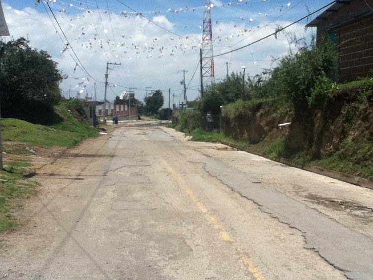 En pésimo estado, las rutas de evacuación en San Lorenzo Chiautzingo 