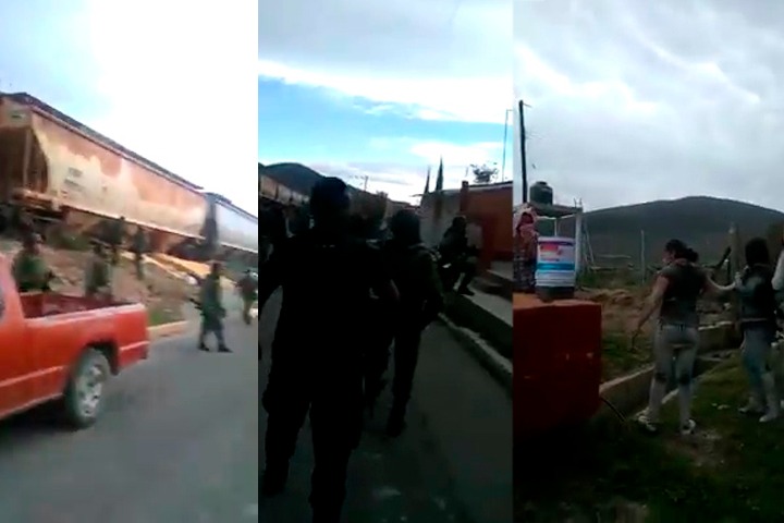 VIDEO Frena Guardia Nacional saqueo al tren