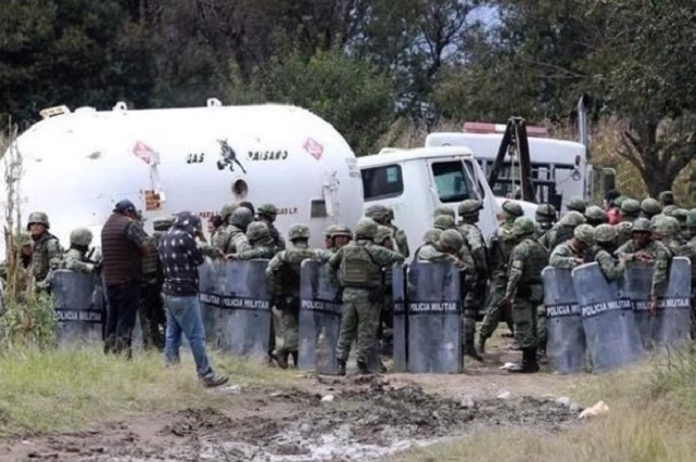 Ejército va contra huachigaseros de Xonacatepec