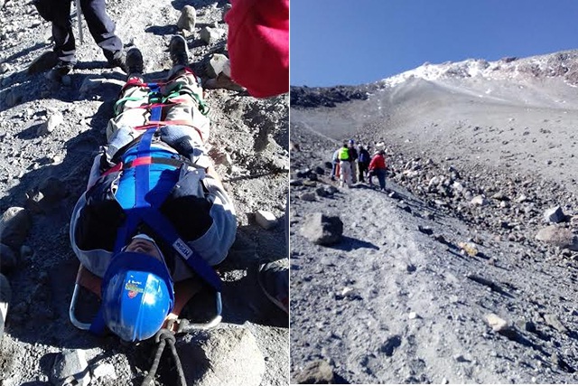 Desprendimiento de rocas golpea a montañistas en el Pico de Orizaba