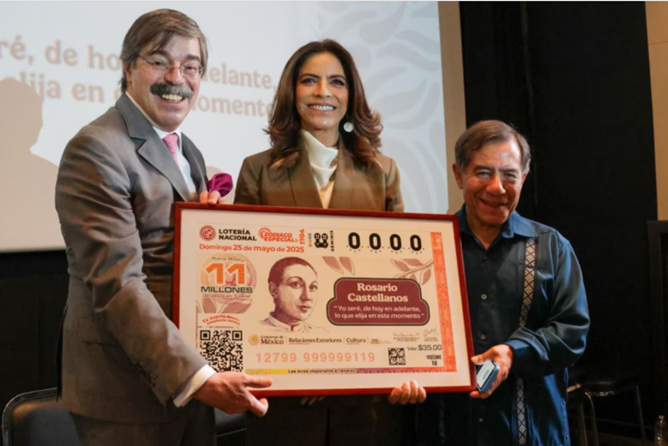 Con billete de lotería hacen homenaje a Rosario Castellanos