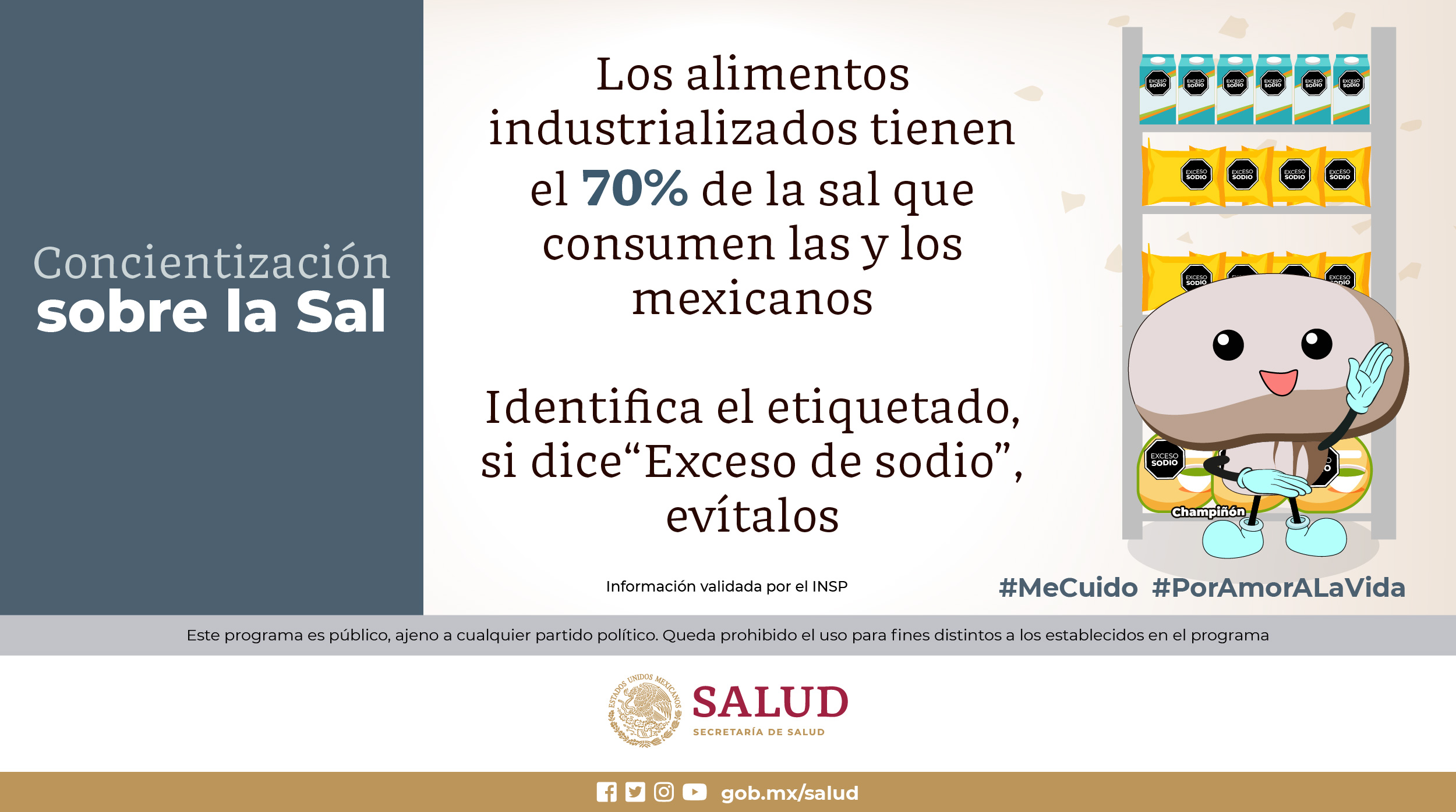 Desconoce 80% de mexicanos la cantidad adecuada de sal que debe consumir