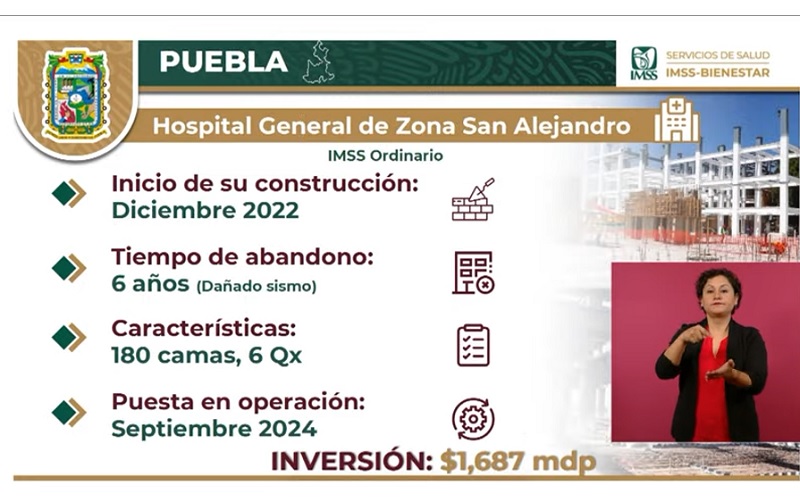 Hospital de San Alejandro abre sus puertas en septiembre, confirma IMSS