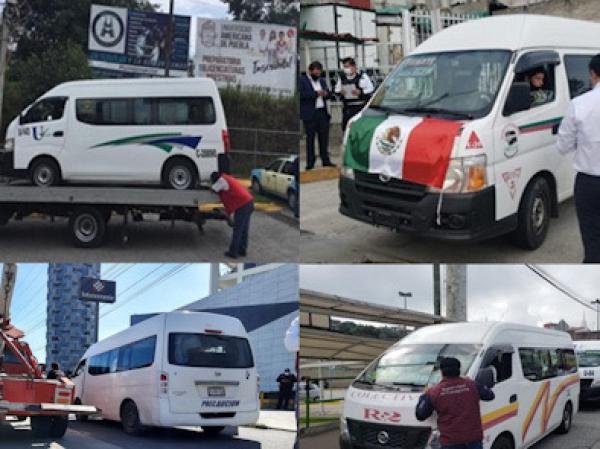 Sanciona SMT a 21 unidades de transporte público en la Sierra Norte de Puebla