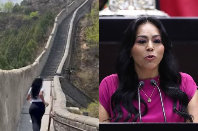 Sandra Anaya causa revuelo tras video en la Muralla China