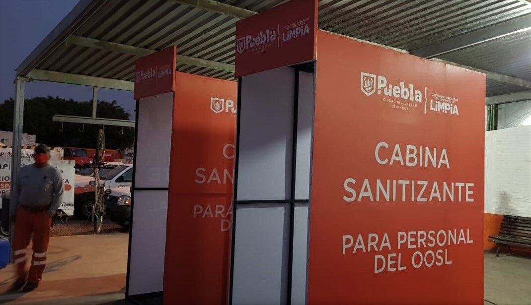 Organismo de Limpia instala cabinas sanitizantes para su personal operativo