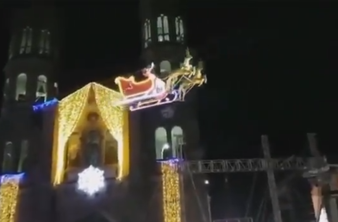 VIDEO Santa Claus ya no llegará a Puebla, se quedó en Tlaxcala