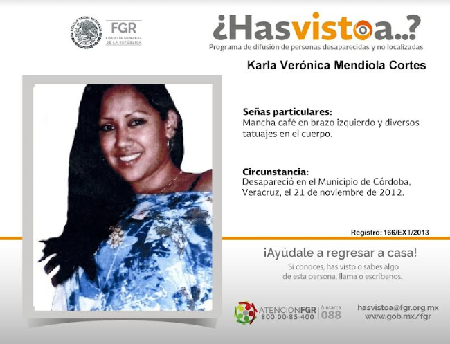 Se busca a Verónica Mendiola en Veracruz