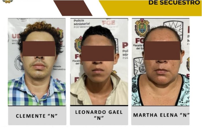 Cae trío en Veracruz por secuestro de poblano