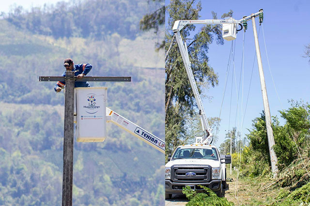 Habitantes reparan suministro eléctrico en Huauchinango