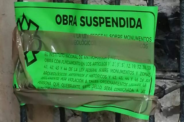 INAH vuelve a clausurar obra en templo de Cuetzalan por daños patrimoniales