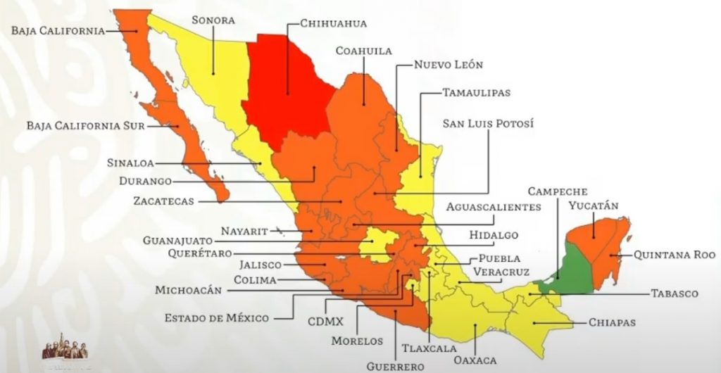 Se mantiene Puebla en semáforo amarillo para la federación